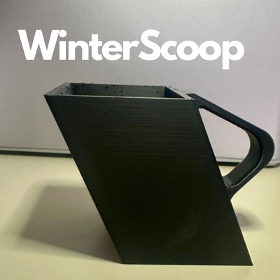 winterscoop - effortless salt dispensing clear pathways by firedragon3d household house models scoop scooper scoops cup dispenser snow removal 3d printable 3d print model - Mito3D