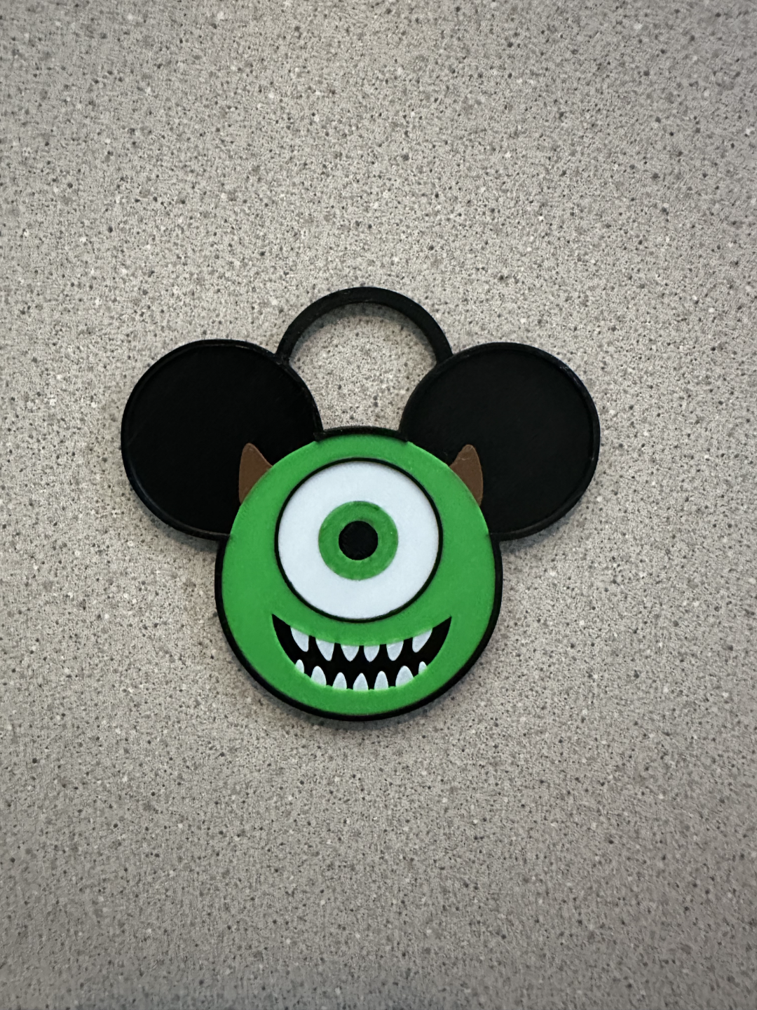 mike wazowski mickey orelhas natal enfeite by 3d imagine casa decoração monstro monstros disney rato disneylândia mundo feriado zíper puxar multi cor impressão 3D print model - Mito3D