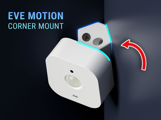eve motion minimal corner wall mount - multiple options by pdx cnc tools gadgets bracket angle sensor 3d print model - Mito3D