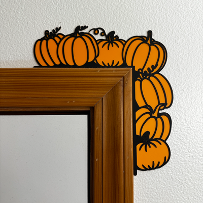kürbis ecke trimmen dekor by kreativ hase haushalt halloween schwarz orange zuhause haus zubehör fallen tür 3d print model - Mito3D