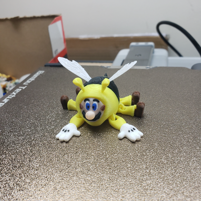 botando abeja mario by vresculturas juguetes juegos caracteres súper trastabillar galaxia vídeo juego 3d print model - Mito3D