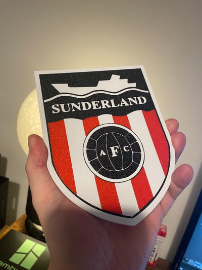 sunderland safc rozet 1991 1997 by andywhawes sanat işaretler logolar futbol 3d print model - Mito3D