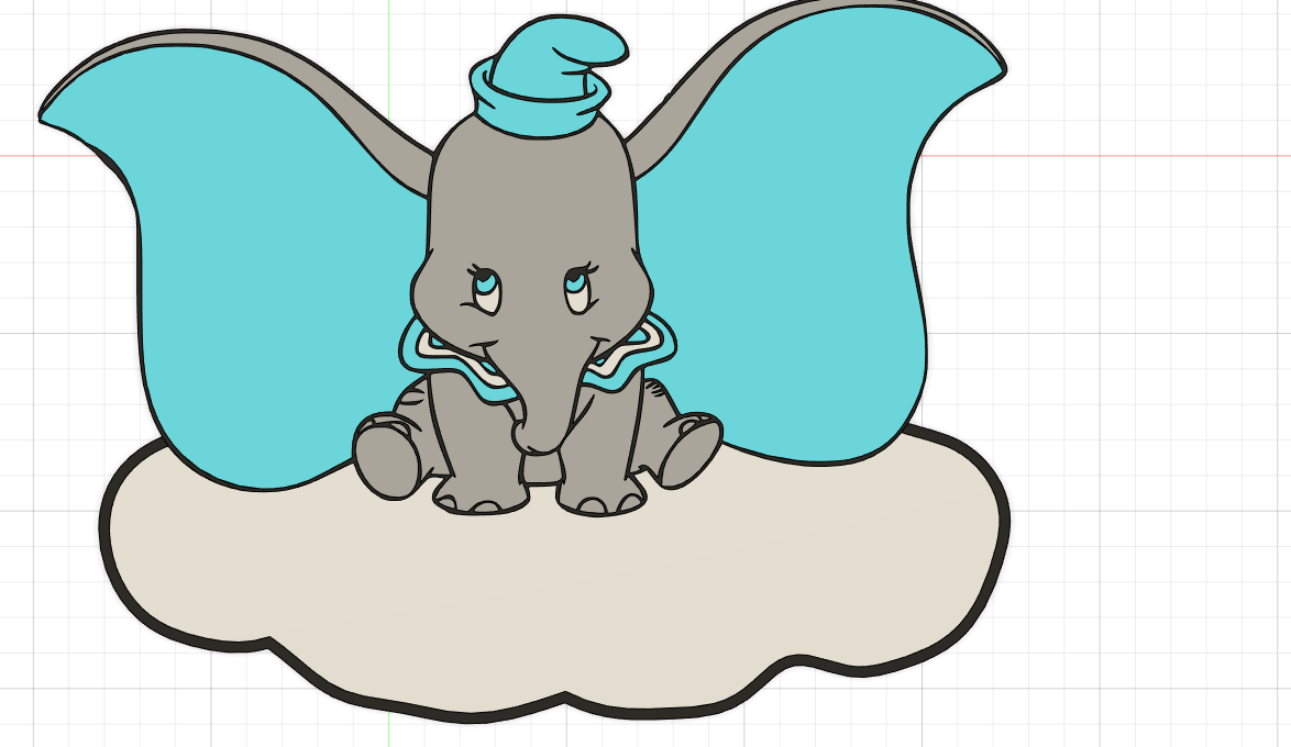 dumbo by snypers85 arte 2d 3D print model - Mito3D