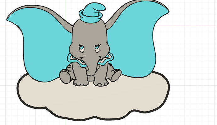 dumbo by snypers85 art 2d 3d print model - Mito3D