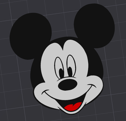 mickey mouse by snypers85 art 2d disney 3d print model - Mito3D