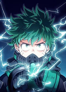 my héroe academia deku by excelente arte 2d matiz fragua forja sombreros myheroacademia izuku pintura 3D print model - Mito3D