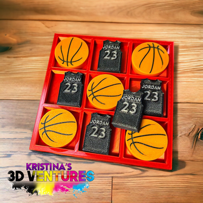 basquetebol tique tac dedo pé by kristinakent brinquedos jogos tic toe criança presente jordânia 3d print model - Mito3D