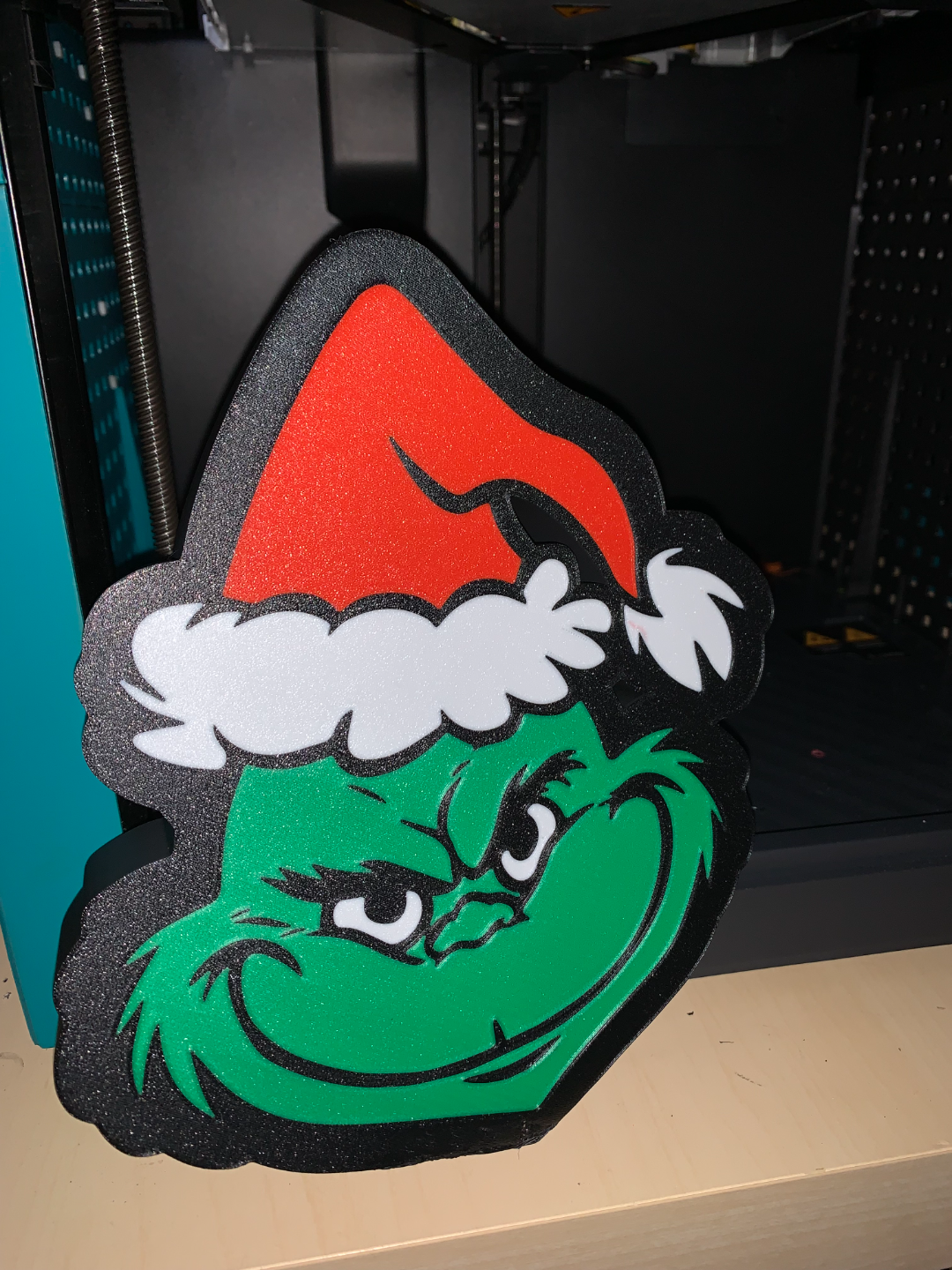 grinch led by gare sb arte señales logos navidad 3D print model - Mito3D