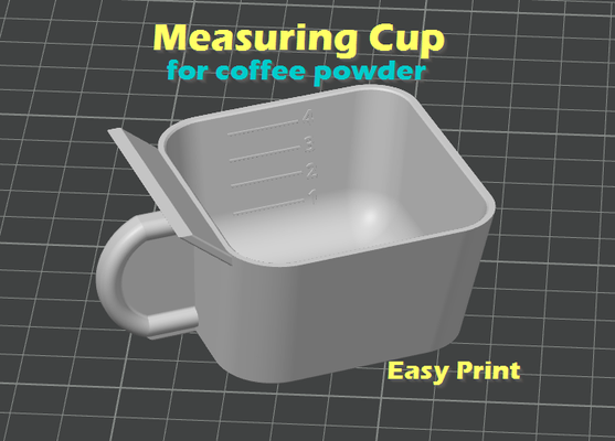 ölçme fincan kahve pudra by bambam tasarım araçlar ölçü kafe filtre kahve kabı fincan sapı 3d print model - Mito3D