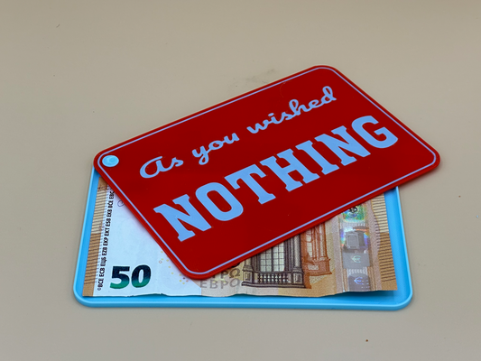 regalo scatola piatto stampa by jav 3d arte segni loghi carta i soldi salvadanaio voucher tagliando 3d print model - Mito3D