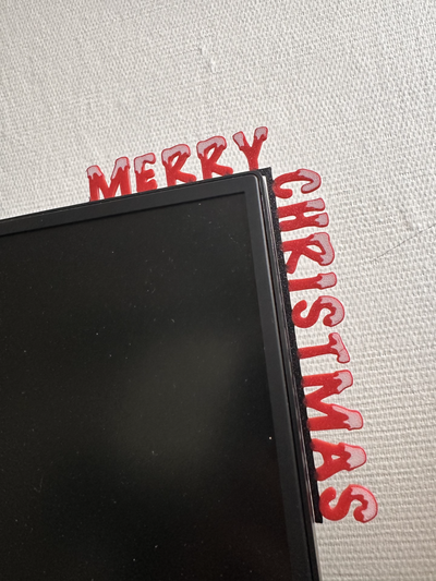 merry christmas door corner by creamade3d household festivities 3d print model - Mito3D