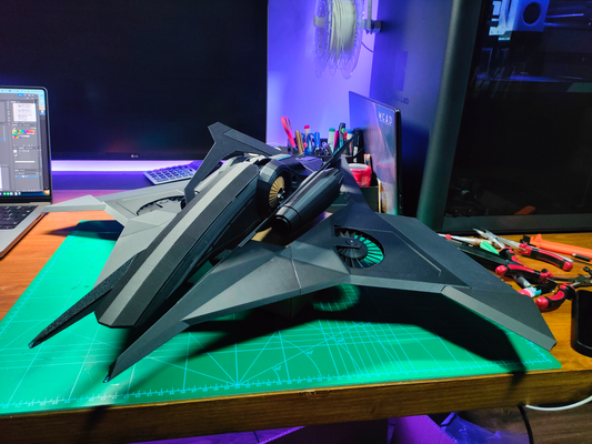 batwing by wcad00 passatempo fai veicoli batman aereo nave pipistrello 3d print model - Mito3D
