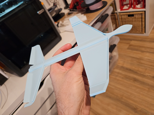 ultraleicht flugzeug by 3dprintcess hobby diy fahrzeuge ultra licht luft flug zeug luft werfen schnell einfach 3d print model - Mito3D