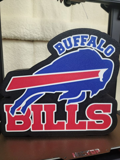 buffalo bills lightbox by britts prints art models led ledbox light lamp lampbox ams multicolor bambu x1c p1p p1s 3d print model - Mito3D