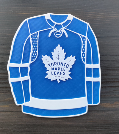 toronto maple leafs jersey coaster & chirstmas ornament by cubingstuff household decor 3d print model - Mito3D