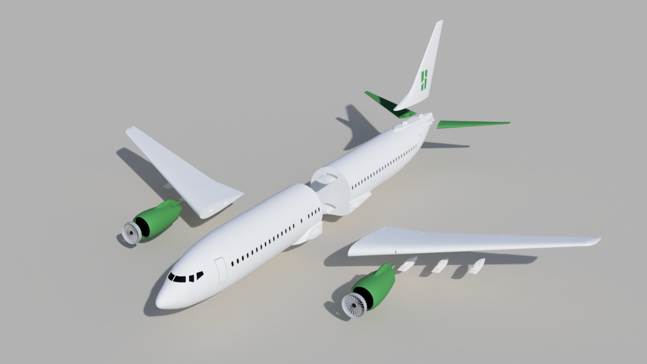 bambu boeing 737 by hg conception miniatures avion boeing737 montage 3D print model - Mito3D