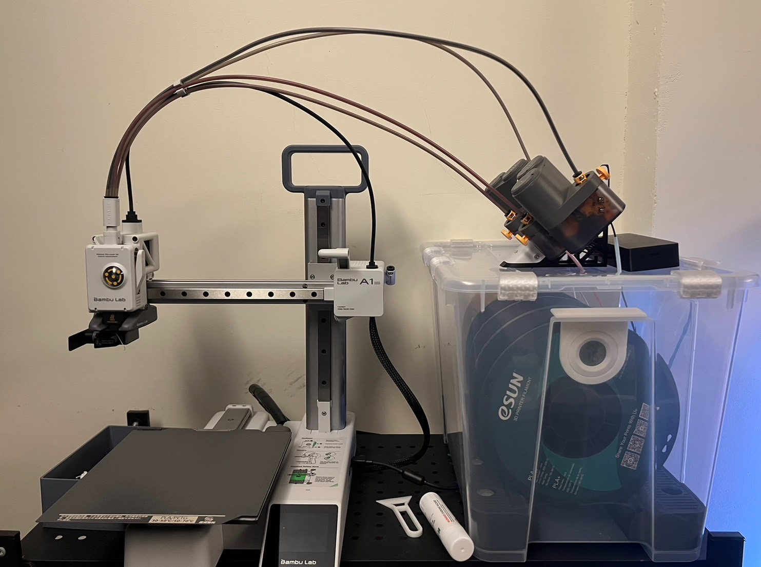 a1 ams + ikea samla essiccazione scatola soluzione by luna 3d stampante accessori scatole light a1mini a1minicombo accessorio bambu mini mod laboratorio 3D print model - Mito3D