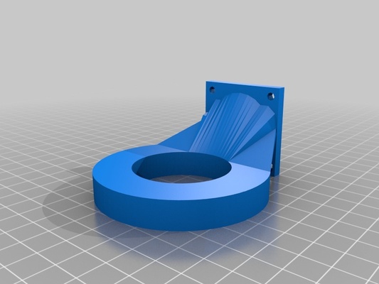 large circular fan duct prusa mendel remixed by chrisu02 3d printer accessories fanfanductprusamendel 3d print model - Mito3D