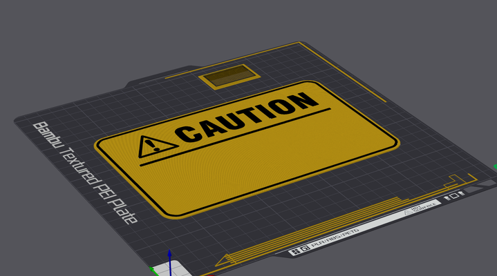 caution sign customisable by biviyt art signs & logos cautionsign 3d print model - Mito3D