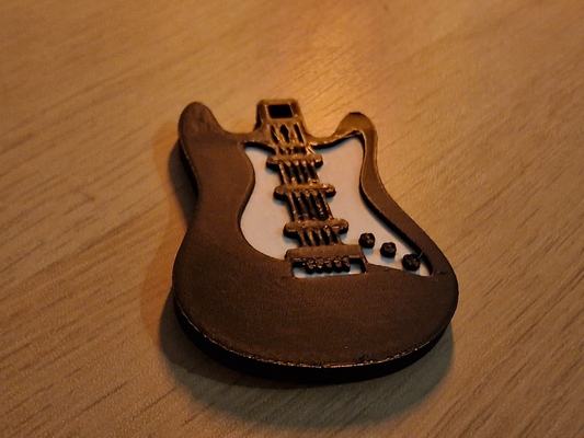 guitarra llavero by wickieprints arte modelos bolso percha 3d print model - Mito3D