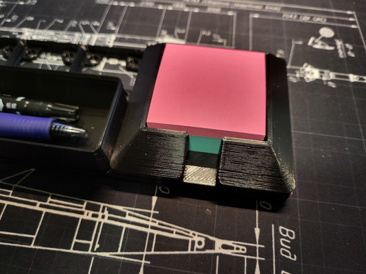 gridfinity mini post it holder by spamium tools organizers 3d print model - Mito3D