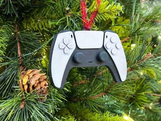 ps5 dualsense controller christmas tree ornament by marcusj2001 household decor playstation sony decoration 3d print model - Mito3D