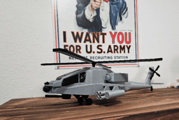 helicopter - ah-64 by r c 3d hobby & diy vehicles chopper apache 3d print model - Mito3D