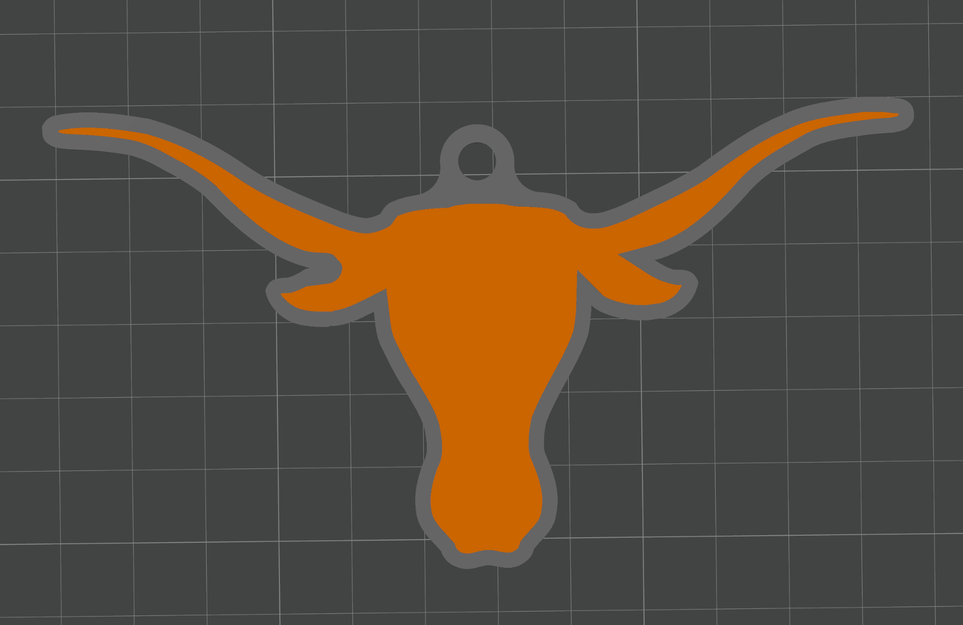 longhorn natale ornamento by blacklin3d domestico festività texas 3D print model - Mito3D