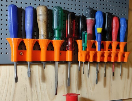 biltema pegboard screwdriver holder - large remixed by ippe tools thingiverse screwdriverbit 3d print model - Mito3D
