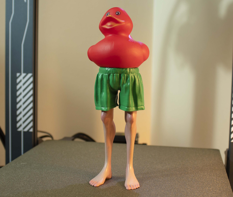 humano pés borracha pato by simon bombardeiro arte esculturas engraçado diversão 3d print model - Mito3D