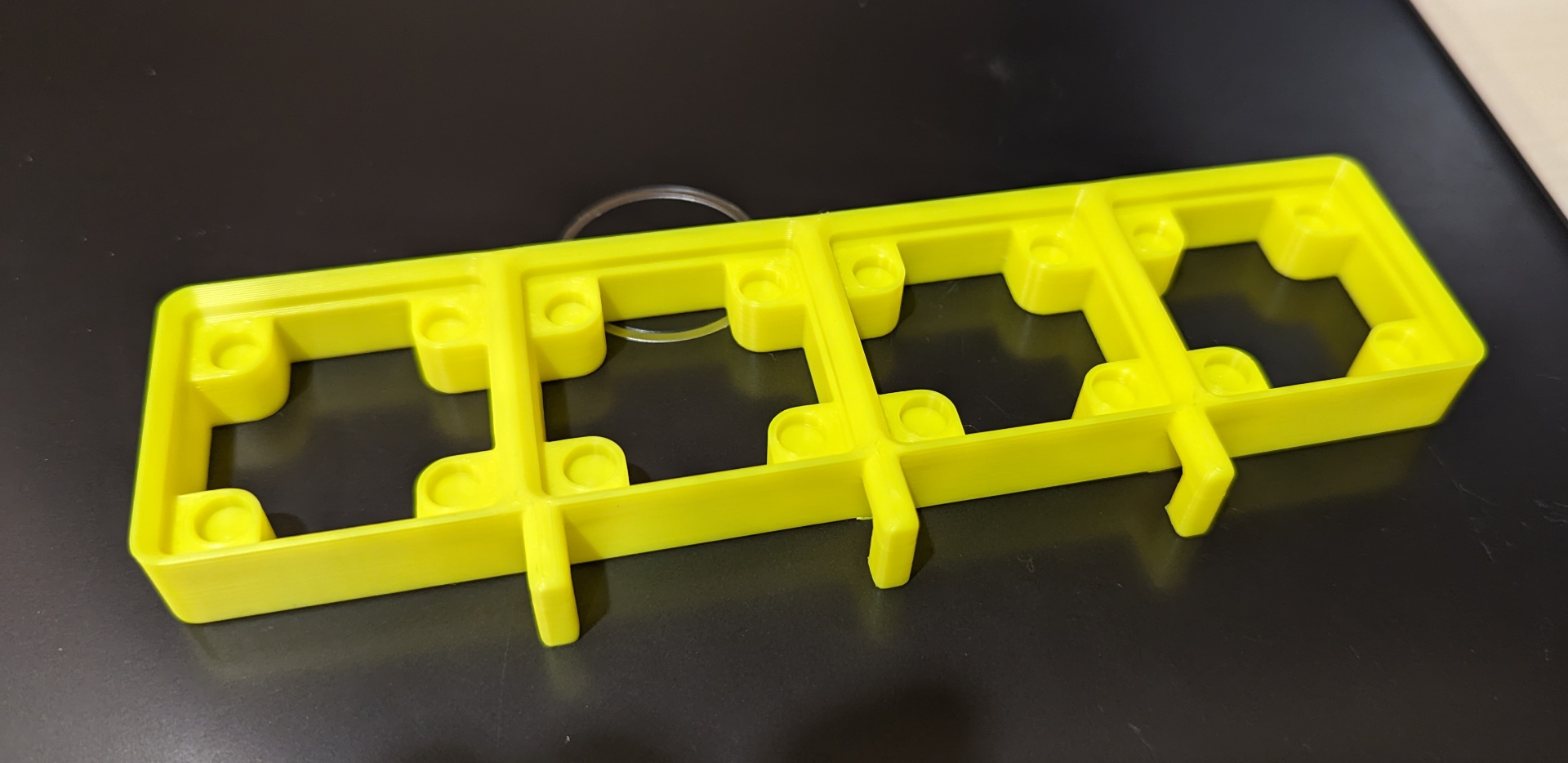 gridfinity baseplate 4x1 ikea skadis mount by alwaysfun tools organizers 3D print model - Mito3D