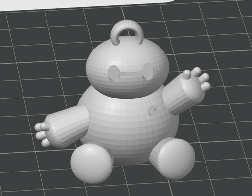 baymax keychain by r o n i toys & games characters chibi 3d print model - Mito3D