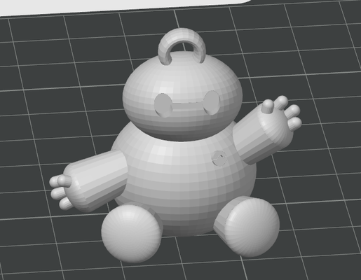 baymax porte clés by jouets jeux personnages chibi 3d print model - Mito3D