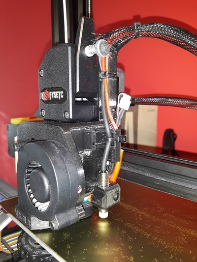 ender 3 direto dirigir bmg + e3d v6 superfície indutivo sonda remixado by quíron 21 3d impressora partes condução direta ender3 sensor pindamount 3d print model - Mito3D