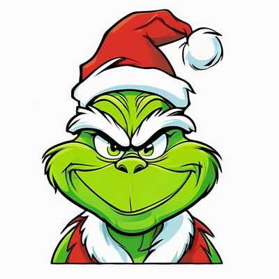 grinch noel by lucamoretti86 sanat 2d dekorasyon maxx 2023 2024 geliş takvim 3d print model - Mito3D