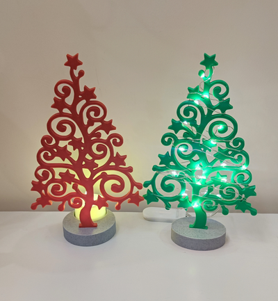 noël arbres décor lumière base by archarche ménage festivités 2023 arbre décoration led joyeux 3d print model - Mito3D