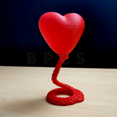 amar coração balão print in place by prato frango casa decoração festivo arte criativo projeto 3d print model - Mito3D