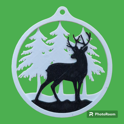 weihnachten hirsch ornament by partylime haushalt dekor flitter baum weihnachtsbaum dekoration 3d print model - Mito3D