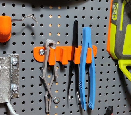 biltema pegboard tweezer holder remixed by ippe tools thingiverse 3d print model - Mito3D