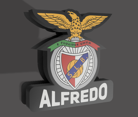 luminária benfica alfred by nforce3d arte modelos slb futebol 3d print model - Mito3D