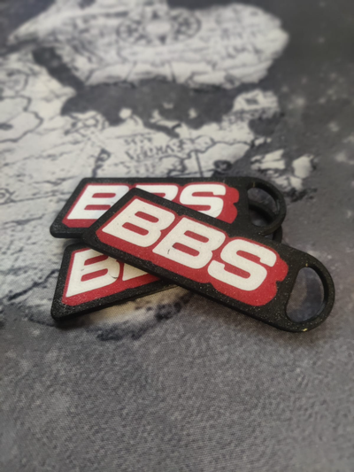 bbs keychain by magilainen art signs & logos logo 3d print model - Mito3D