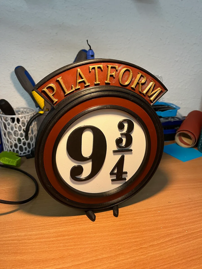 atormentar oleiro 9 3 4 plataforma placa remixado by snipex 3d casa decoração hp 3d print model - Mito3D