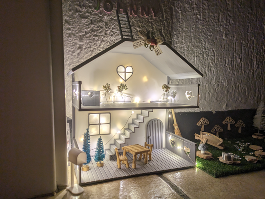 diablillo casa gnomo puerta pisos by nickid decoración navidad niños 3d print model - Mito3D