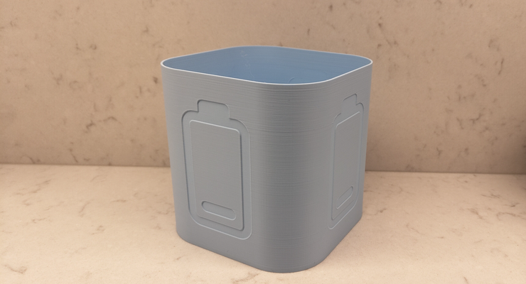 batteries container by mattias household house models battery recycling recycle 3d print model - Mito3D