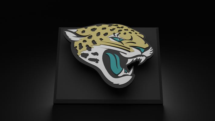 nfl jacksonville jaguars flottant logo signe by conceptions hangar art panneaux logos football multi couleur 3d print model - Mito3D