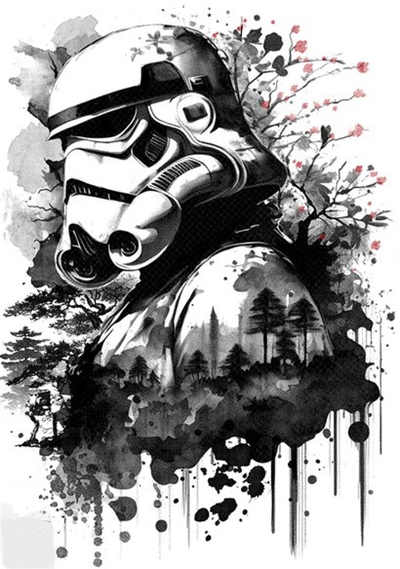 stormtrooper fucina cappelli by adsodom arte 2d tempesta soldato stella guerre 3d print model - Mito3D