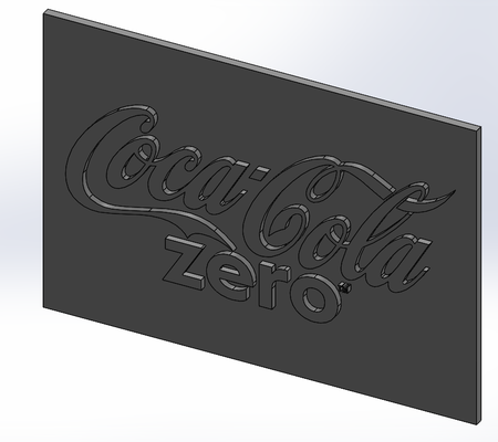 coca cola zero cartello by jbunny arte segni loghi 3d print model - Mito3D