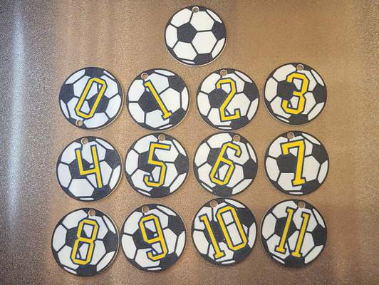 fútbol pelota pendientes llavero by abc3dprints moda arete llaveros llave joyería joya futbol 3d print model - Mito3D