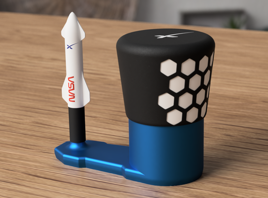 yıldız gemisi ayağıyla ezmek roket başlatıcı boşluk by sabredesign oyuncaklar oyunlar masaüstü nasa uzay başlatmak uçan uçmak ateş etmek çocuklar çocuk astronot uzay şahin 9 aracı öğle yemeği 3d print model - Mito3D