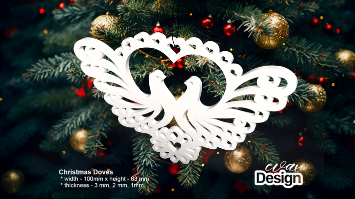 christmas dove model - viano n holubi ky by evax design household decor 3d print model - Mito3D